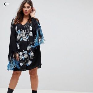 ASOS Curve Boho Fringe Dress or Tunic Top- PLUS 16